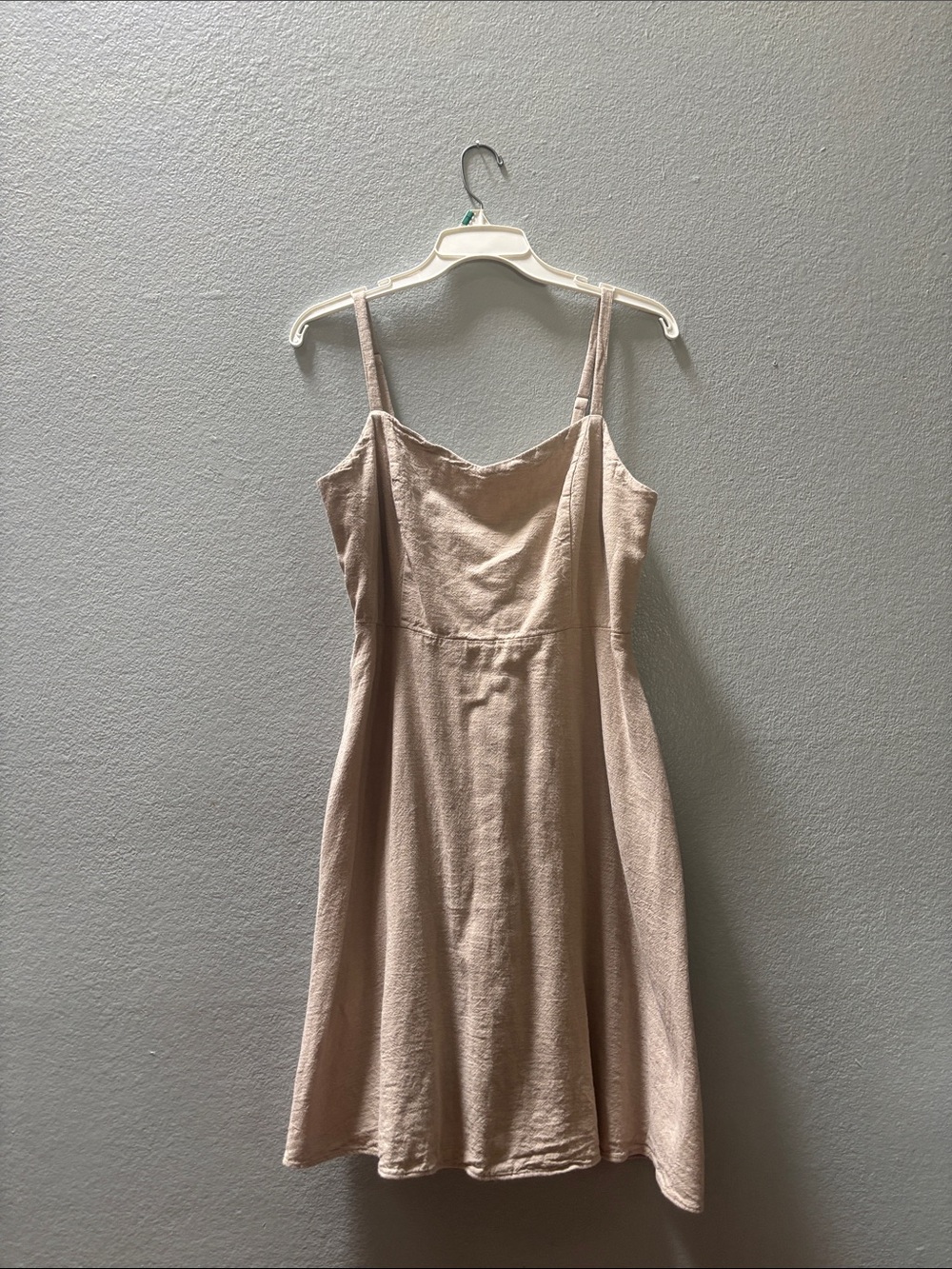 Old Navy Light Beige Spaghetti-Strap Mini Dress